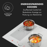 KLARSTEIN Placa de inducción - KLARSTEIN Delicatessa 60 Hybrid, 4 zonas, 59 cm, Vidrio Blanco - Imagen 6