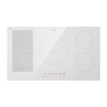 KLARSTEIN Placa de inducción - KLARSTEIN Delicatessa 90 Hybrid, 5 zonas, 90 cm, Vidrio Blanco