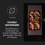 KLARSTEIN Placa de inducción - KLARSTEIN Delicatessa 3 Flex, 3 zonas, 59 cm, Negro - Imagen 4