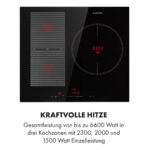 KLARSTEIN Placa de inducción - KLARSTEIN Delicatessa 3 Flex, 3 zonas, 59 cm, Negro - Imagen 5