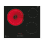 Balay Placa de vitrocerámica - Balay 3EB715ER, 3 zonas, 592 mm, Negro
