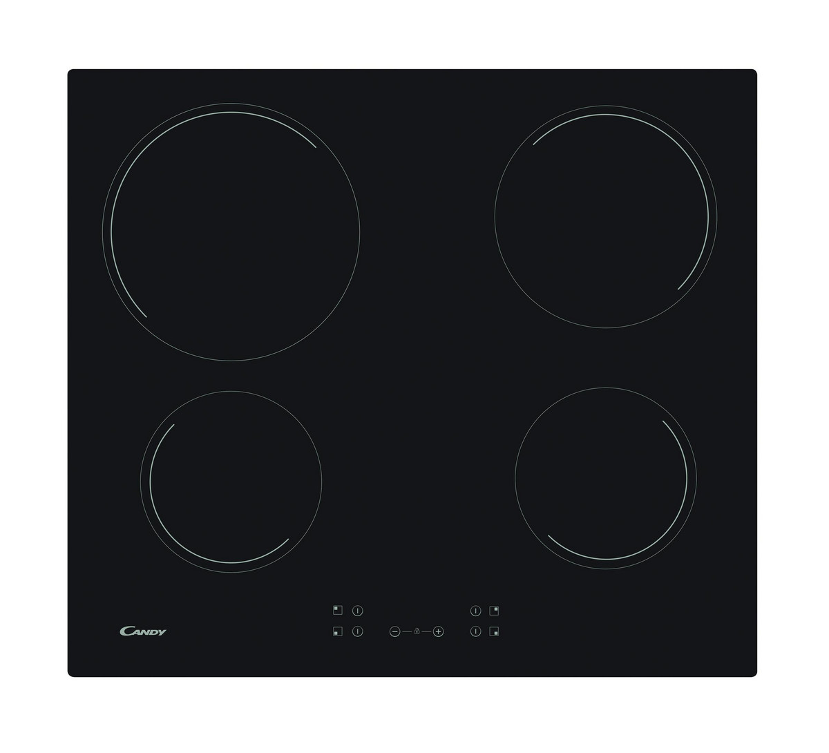 89165739_1 CANDY Placas de coccion - CANDY Vitroceramica Candy CH64CCB, 4 fuegos, 4 zonas, 590 mm, Negro - Imagen 1