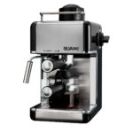 SILVANO Cafetera Expresso para 4 tazas con espumador integrado de Acero Inox - SILVANO 34-SL-9156, , 800 W, Negro