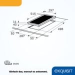 EXQUISIT Placa vitrocerámica - EXQUISIT 0450095, 2 zonas, No, 297 mm, Negro - Imagen 6