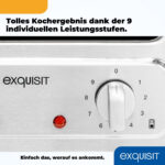 EXQUISIT Placa vitrocerámica - EXQUISIT 0450095, 2 zonas, No, 297 mm, Negro - Imagen 8