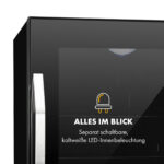 KLARSTEIN Nevera pequeña - KLARSTEIN Beersafe M, Altura 55,2 cm, Negro - Imagen 6