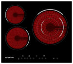INFINITON Placa de vitrocerámica - INFINITON 8436546194675, 3 zonas, 590 mm, Negro