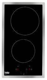 BEKO Placa de vitrocerámica - BEKO 7724088302, 2 zonas, 288 mm, Acero inoxidable - Imagen 4