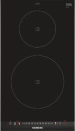SIEMENS Placa de vitrocerámica - SIEMENS EH375FBB1E, 2 zonas, 302 mm, Negro