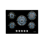 CATA Placa de gas - CATA L-7005 CI /A., 5 zonas, 70 cm, Negro