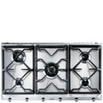 SMEG Placa de gas - SMEG SRV596GH5, 5 zonas, 88,5 cm, Inox