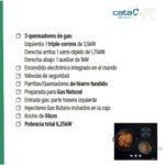 CATA Placa de gas - CATA CCI 6021 BK, 3 zonas, gas natural, 59 cm, Negro - Imagen 3