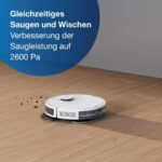 ECOVACS Robot aspirador - ECOVACS DLN11-11EC, 40 W, Potencia de succión 2600 kPa, Depósito 0,42 l, Autonomía 110 min, Blanco - Imagen 8