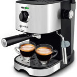 GRUNKEL Cafetera express - GRUNKEL 8426156017211, 15 bar, 850 W, 2 tazas, Negro