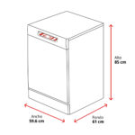 AEG Lavavajillas - AEG FFB76717PM, 14 servicios, 9 programas, 60 cm, Tercera bandeja, programa ExtraHygiene, Inox - Imagen 2