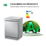 LG Lavavajillas - LG DF375HVS, 14 servicios, 10 programas, 60 cm, LED táctil, Tercera bandeja, TrueSteam™, QuadWash™, Inox antihuellas - Imagen 5