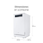 HAIER Lavavajillas - Haier I-Pro Shine Series 5 XF1C3TB1FW, 11 servicios, 8 programas, 45 cm, Motor Inverter, Wi-Fi, Blanco - Imagen 5