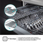 HISENSE Lavavajillas - Hisense HS623D10X, 14 servicios, 7 programas, 60 cm, Media Carga, Tercera bandeja, Inox - Imagen 8