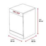 LG Lavavajillas - LG DF273FW, 14 servicios, 10 programas, 60 cm, QuadWash™, Blanco - Imagen 2