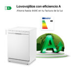 LG Lavavajillas - LG DF273FW, 14 servicios, 10 programas, 60 cm, QuadWash™, Blanco - Imagen 5