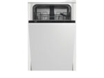 BEKO Lavavajillas integrable - Beko DIS35023, 10 servicios, 5 programas, 45 cm, Media carga, ProSmart, Sin panelar