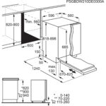 AEG Lavavajillas integrable - AEG FSE76727P, 14 servicios, 7 programas, 60 cm, GlassCare, Tercera Bandeja, Sin panelar - Imagen 2