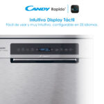 CANDY Lavavajillas - Candy Rapido' CF 6B2S3PSX, 16 servicios, 10 programas, 60 cm, Motor Inverter, Wi-Fi, Inox - Imagen 6