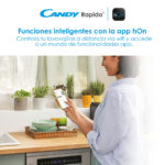 CANDY Lavavajillas - Candy Rapido' CF 6B2S3PSX, 16 servicios, 10 programas, 60 cm, Motor Inverter, Wi-Fi, Inox - Imagen 8