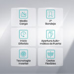 HISENSE Lavavajillas - Hisense HS543D10X, 11 servicios, 8 programas , 44.8 cm, Motor Inverter, Tercera bandeja, Inox - Imagen 4