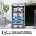 HISENSE Lavavajillas - Hisense HS543D10X, 11 servicios, 8 programas , 44.8 cm, Motor Inverter, Tercera bandeja, Inox - Imagen 5