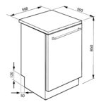 SMEG Lavavajillas libre instalación 60 cm - SMEG LVS345BQSTX, 14 servicios, 11 programas, 598 mm, Acero inoxidable - Imagen 7