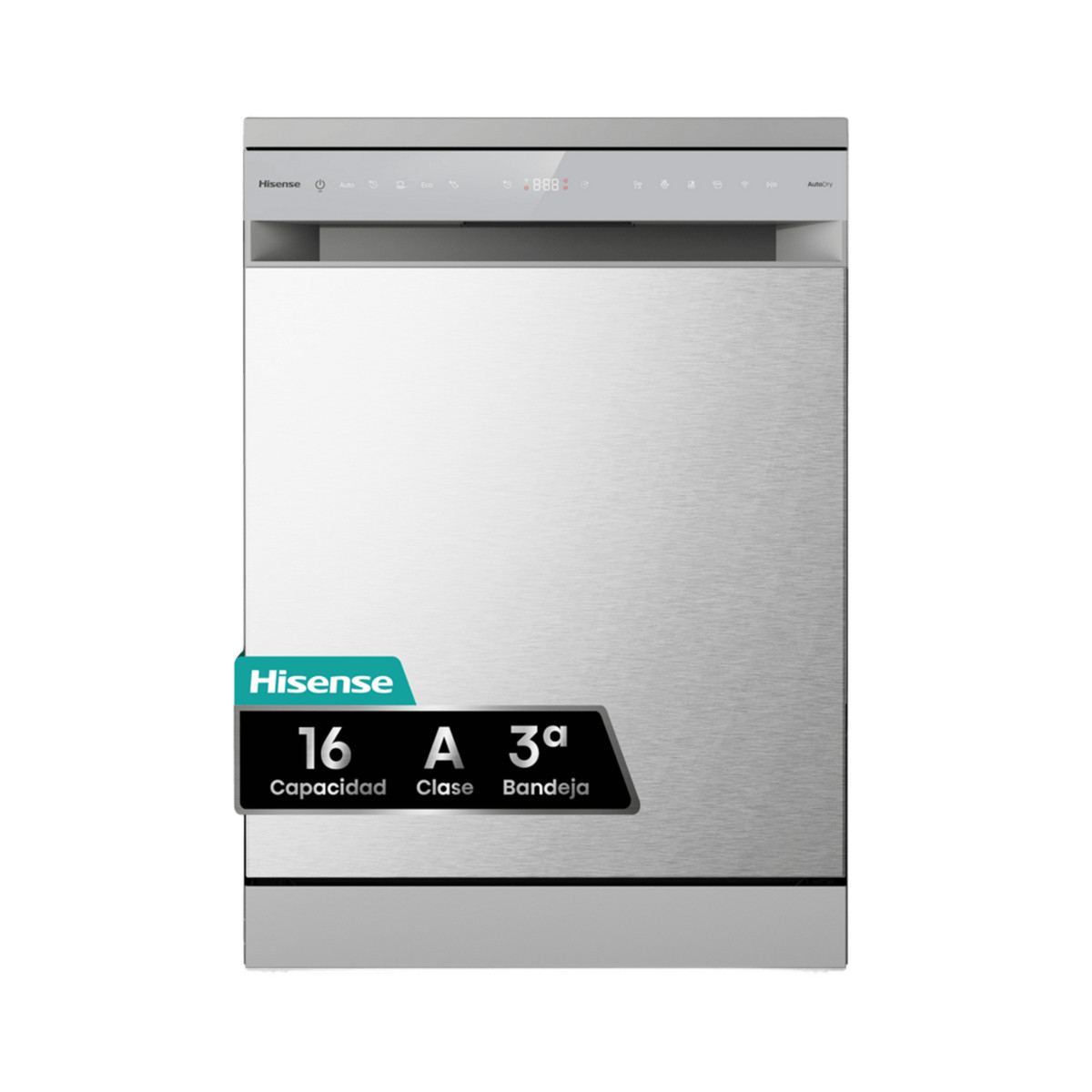 product_10993_1 HISENSE Lavavajillas - Hisense HS673A90X, 16 servicios, 7 programas, 59.9 cm, Conectividad Wi Fi, Tercera bandeja, Inox - Imagen 1