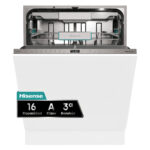 HISENSE Lavavajillas integrable - Hisense HV673A65, 16 servicios, 7 programas, 59.8 cm, Tercera Bandejea, Wi Fi, Sin Panelar
