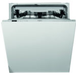 WHIRLPOOL Lavavajillas integrable - Whirlpool WI 7020 PF, 14 cubiertos, 8 programas, 60 cm, Tercera bandeja, PowerClean Pro, Sin panelar