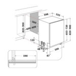 WHIRLPOOL Lavavajillas integrable - Whirlpool WI 7020 PF, 14 cubiertos, 8 programas, 60 cm, Tercera bandeja, PowerClean Pro, Sin panelar - Imagen 2