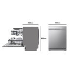 LG Lavavajillas - LG DF587HVS, 10 servicios, 10 programas, 60 cm, Lavado a vapor, Acero antihuellas - Imagen 3