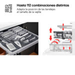 LG Lavavajillas - LG DF587HVS, 10 servicios, 10 programas, 60 cm, Lavado a vapor, Acero antihuellas - Imagen 8