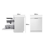 LG Lavavajillas - LG DF355FW, 14 servicios, 9 programas, 60 cm, LED táctil, Tercera bandeja, QuadWash™, ThinQ™, Blanco - Imagen 3