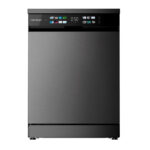 CECOTEC Lavavajillas - Cecotec Bolero Aguazero 6210 Dark D, 15 cubiertos, 14 programas, 60 cm, Tercera bandeja, Pantalla FullColor XXL, Dual Zone Wash