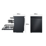LG Lavavajillas - LG DF375HMS, 14 servicios, 10 programas, 60 cm, LED táctil, Tercera bandeja, TrueSteam™, QuadWash™, Acero negro grafito antihuellas - Imagen 3