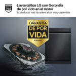LG Lavavajillas - LG DF375HMS, 14 servicios, 10 programas, 60 cm, LED táctil, Tercera bandeja, TrueSteam™, QuadWash™, Acero negro grafito antihuellas - Imagen 4