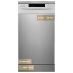 EVVO Lavavajillas libre instalación 45 cm - EVVO D1X Slim, 5 programas, 448 mm, Inox