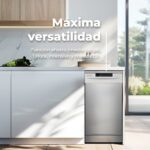 EVVO Lavavajillas libre instalación 45 cm - EVVO D1X Slim, 5 programas, 448 mm, Inox - Imagen 2