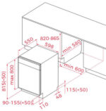 TEKA Lavavajillas integrable - Teka DFI 46650, 12 Servicios, 5 Programas, Ancho 59.8 cm, Sin panelar - Imagen 2